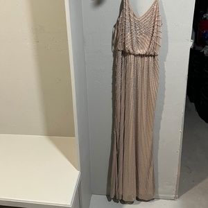 Xscape Nude Beaded Dress Size 4